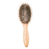 Wooden Boar Bristle Hair Brush With Nylon Pins For Hair Care