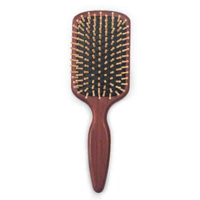 100% Large Square Wooden Boar Bristle Brush And Paddle For Massage