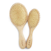 Wooden Hair Brush Set with Air Cushion Combs for Scalp Massage Anti-static
