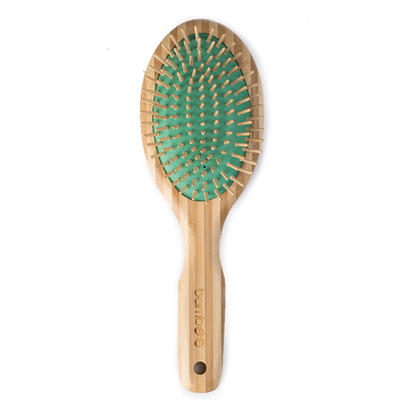Natural Bamboo Bristle Brush Oval Shape For All Hair Types