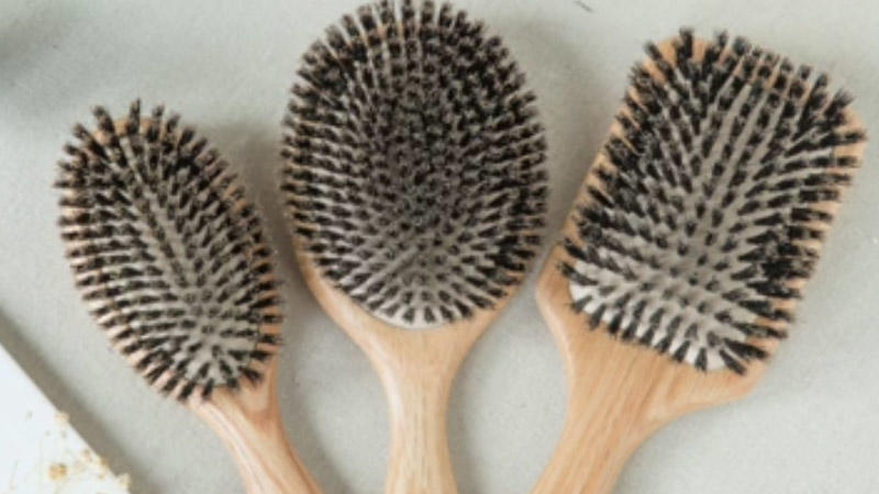 100% Oaken Boar Bristle Hair Brushes Restore Shine And Texture To Your Hair