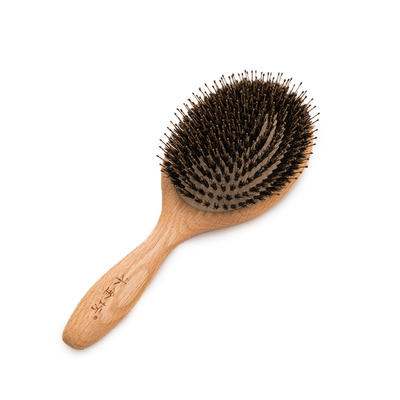 Custom Logo Natural Round Hair Brushes Wooden Handle For Massage