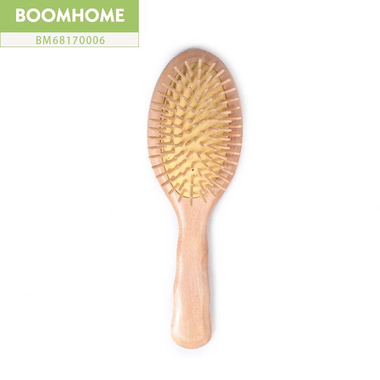 New Small Wooden Round Hair Brush With No Static Comb