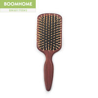 Brown Large Personalized Wooden Hair Brush For Holiday Gift
