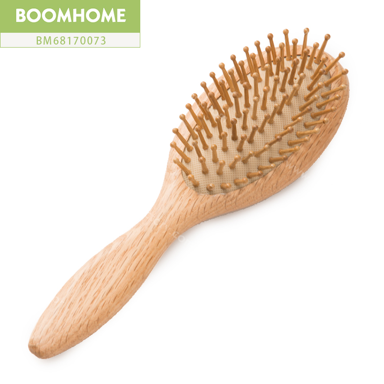 Eco-friendly Round Wooden Hair Brush For Private Label