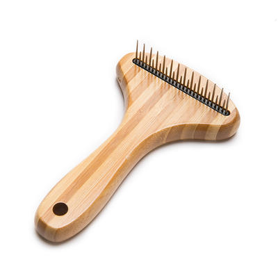 pet accessories hair easy cleaning grooming durable wooden bamboo remover brush for Pet Hospital Pet Shop Home use