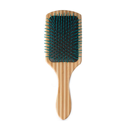 design custom big size message air cushion paddle wood bamboo comb with color nylon needle women beauty care industrial