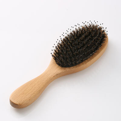 Natural Beech handle brush with boar bristle hair and Nylon Needle wholesale factory