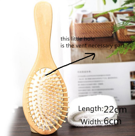natural wooden paddle hair brush grooming with good price for home-3